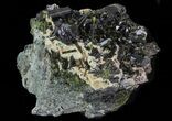 Lustrous Epidote Crystal Cluster on Actinolite - Pakistan #68246-1